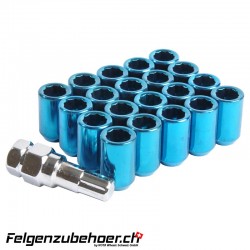 Radmuttern Tuner blau M12X1.25 Stahl Kegelbund