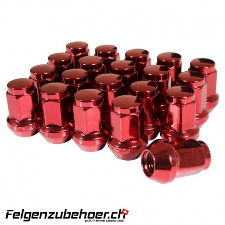 Radmuttern Stahl rot Kegelbund