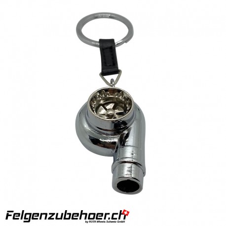 Schlüsselanhänger Turbo Silber