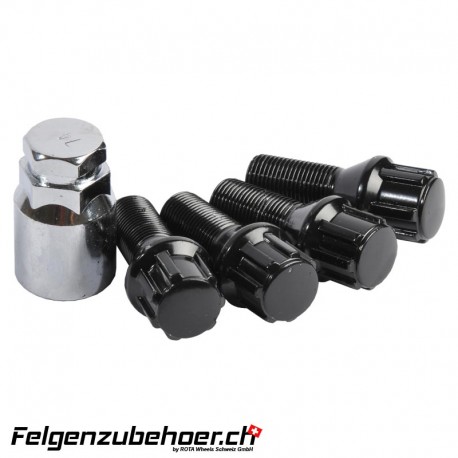 Radschraubenschloss schwarz 26mm