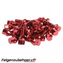 Radschrauben Stahl rot Kegelbund 26/28mm