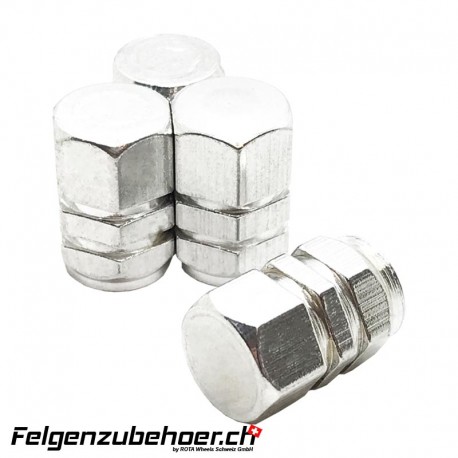 Ventildeckel Alu - Valve Cap Version flach 4stk.