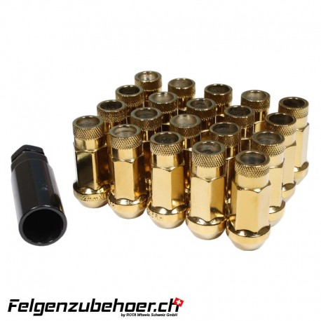 Radmuttern GT50 gold M12X1.25 Stahl Kegelbund