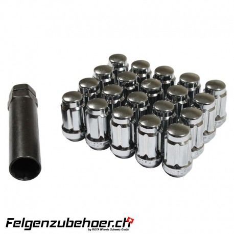 Radmuttern SD20 chrom M12X1.25 Stahl Kegelbund